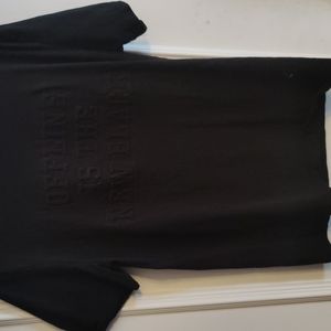 Black divided embossed shirt